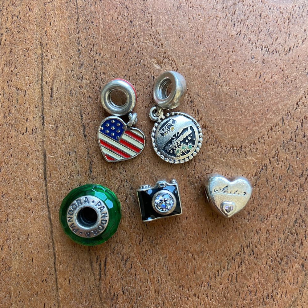 Set of 5 Pandora charms
